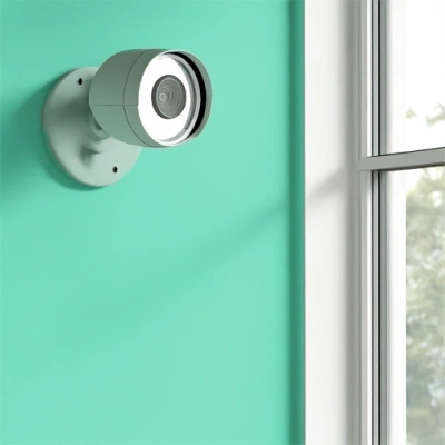 Jamestown vivint camera facing a window